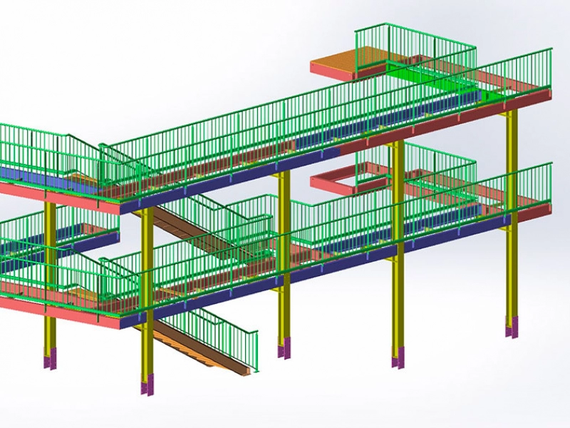 Plan technique d'escaliers