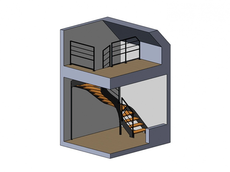 Maquette d'un escalier dans une maison