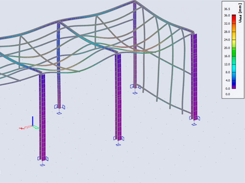 Calcul d'une structure interne de bâtiment